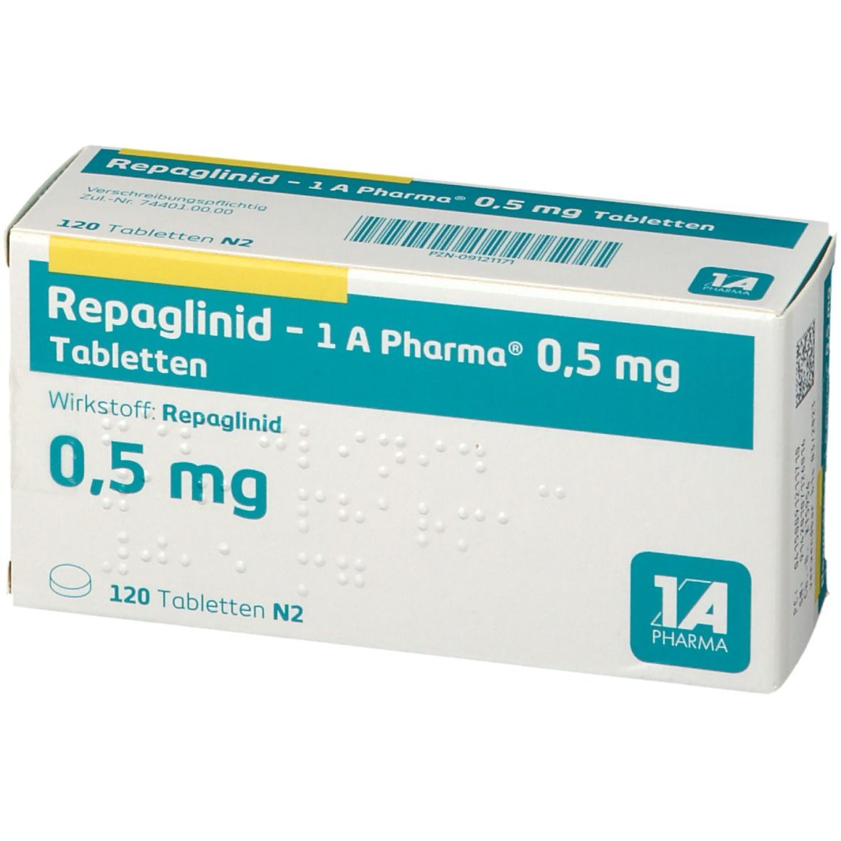 Repaglinid - 1 A Pharma® 0,5 mg
