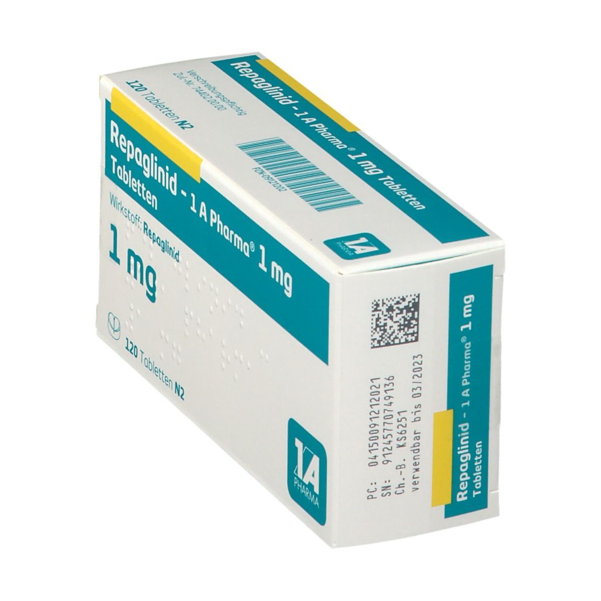 Repaglinid-1A Pharma 1 mg Tabletten 120 St