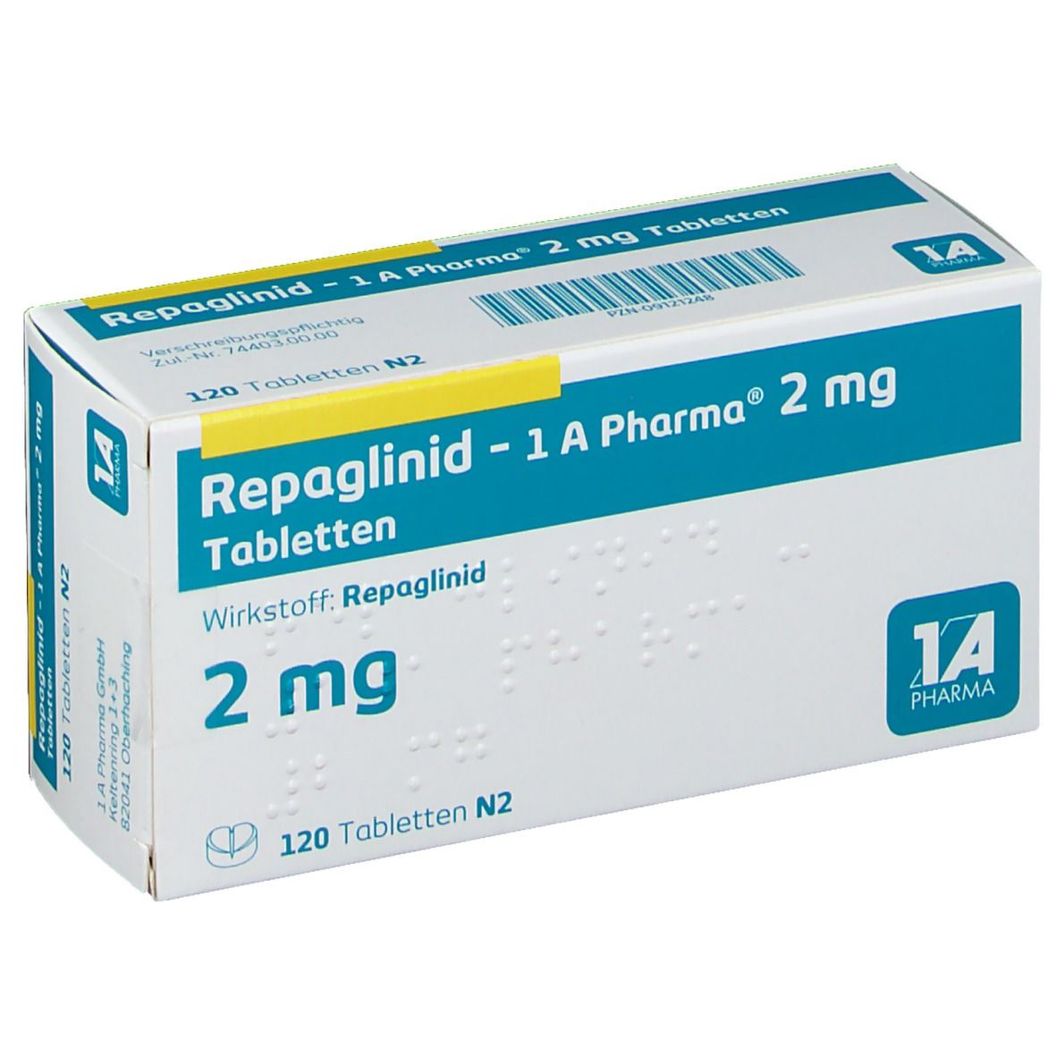 Repaglinid 1A Pharma® 2Mg