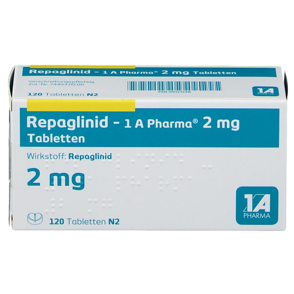 Repaglinid 1A Pharma® 2Mg