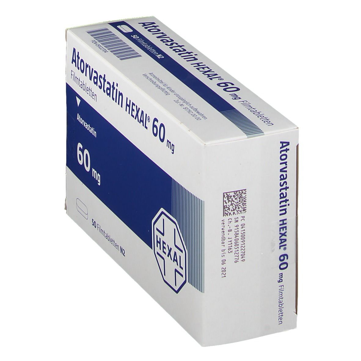 Atorvastatin HEXAL® 60 mg 50 St mit dem E-Rezept kaufen - Shop Apotheke