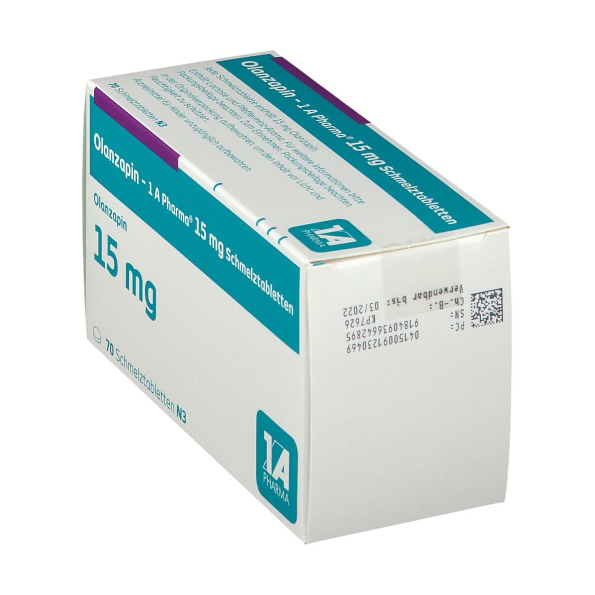 Olanzapin-1A Pharma 15 mg Schmelztabletten 70 St