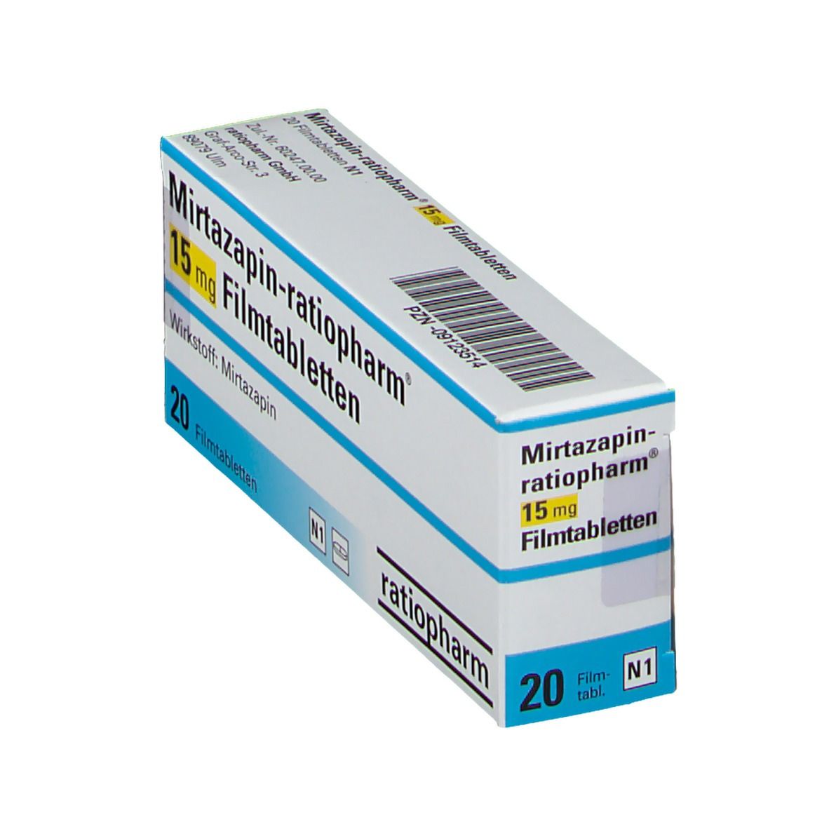 MIRTAZAPIN-ratiopharm 45 mg Filmtabletten 20 St