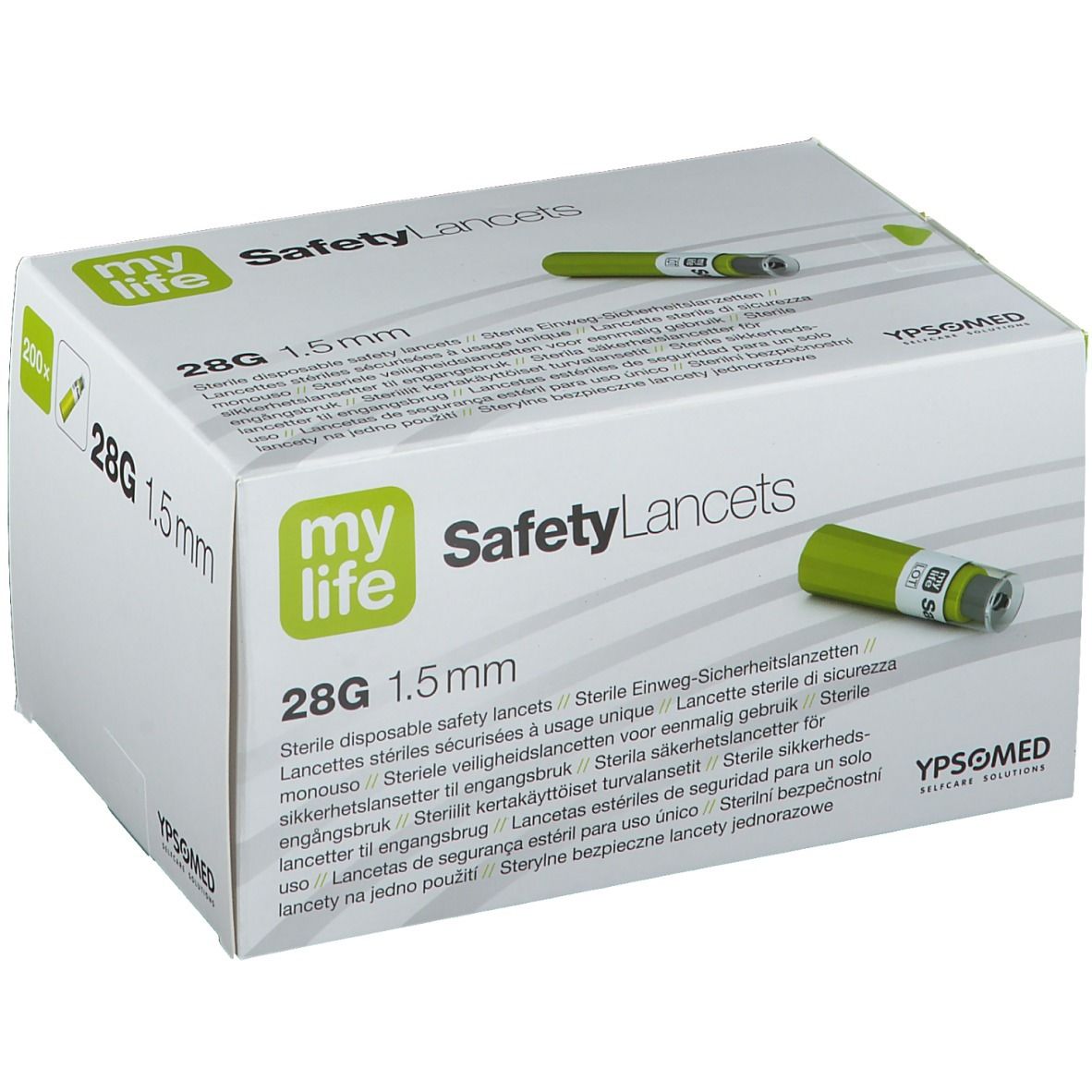 mylife SafetyLancets Comfort Sicherheitsnadeln 28G 1,5 mm 200 St