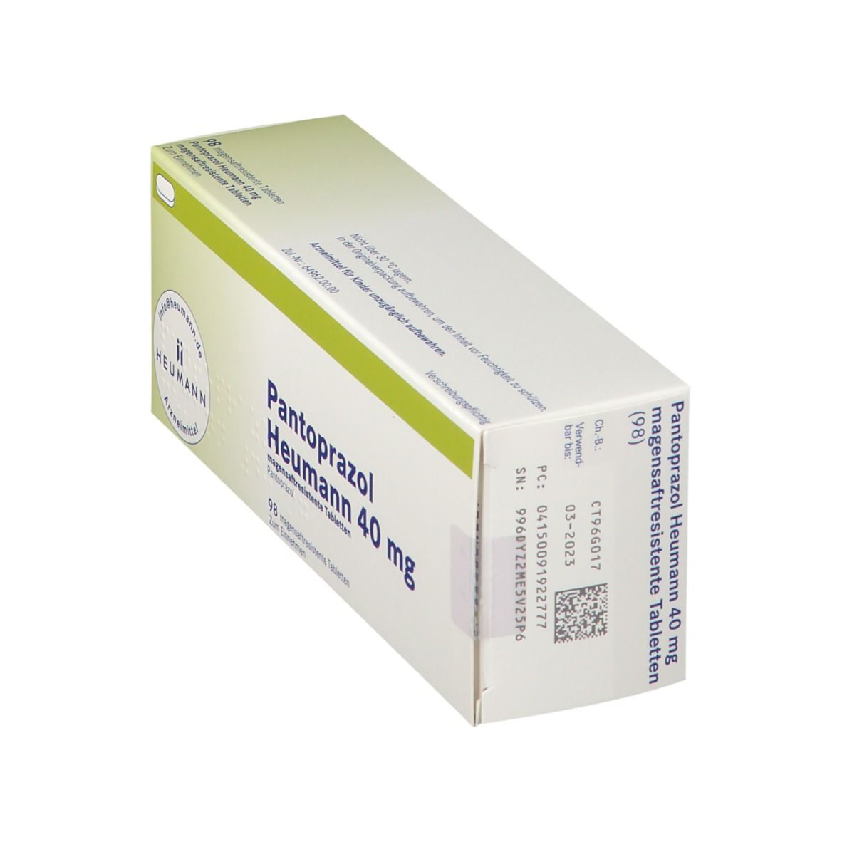 Pantoprazol Heumann 40 mg magensaftres.Tabletten 98 St Tabletten magensaftresistent