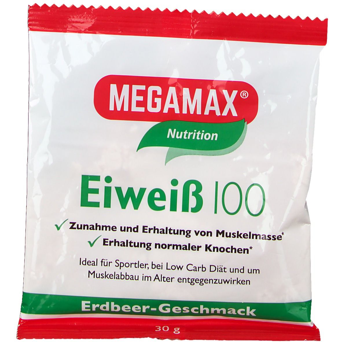 Eiweiss 100 Erdbeer Megamax Pulver 7x30 g