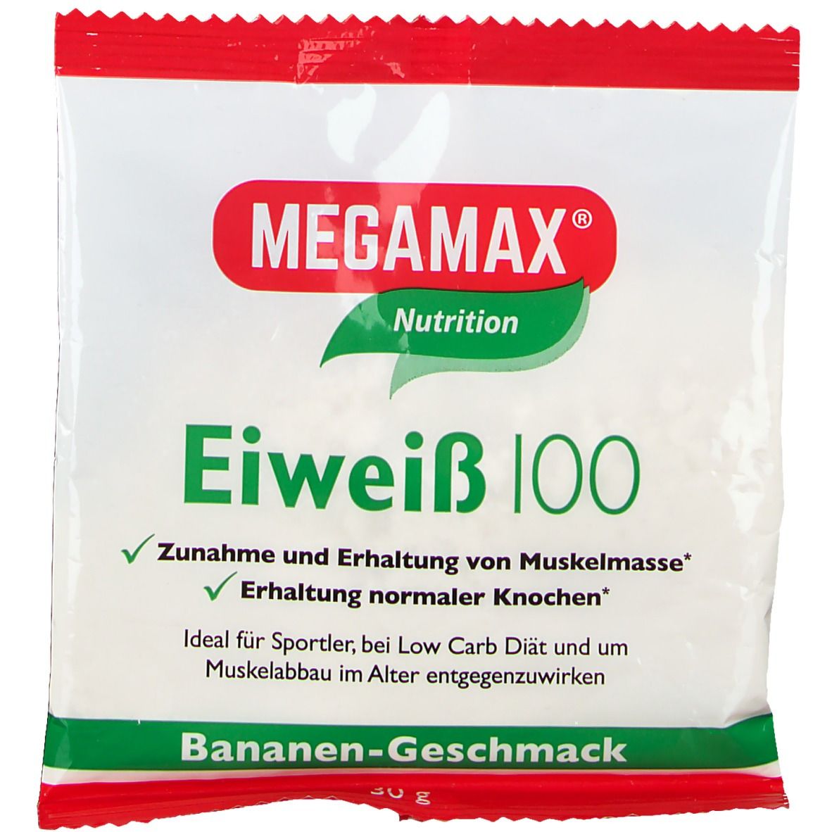 MEGAMAX® Basic & Active Eiweiß 100 Bananen-Geschmack