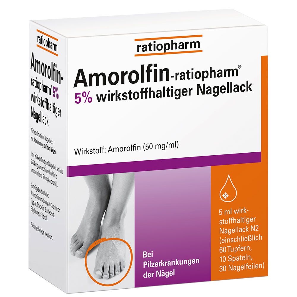 Amorolfin-ratiopharm® 5 % wirkstoffhaltiger Nagellack