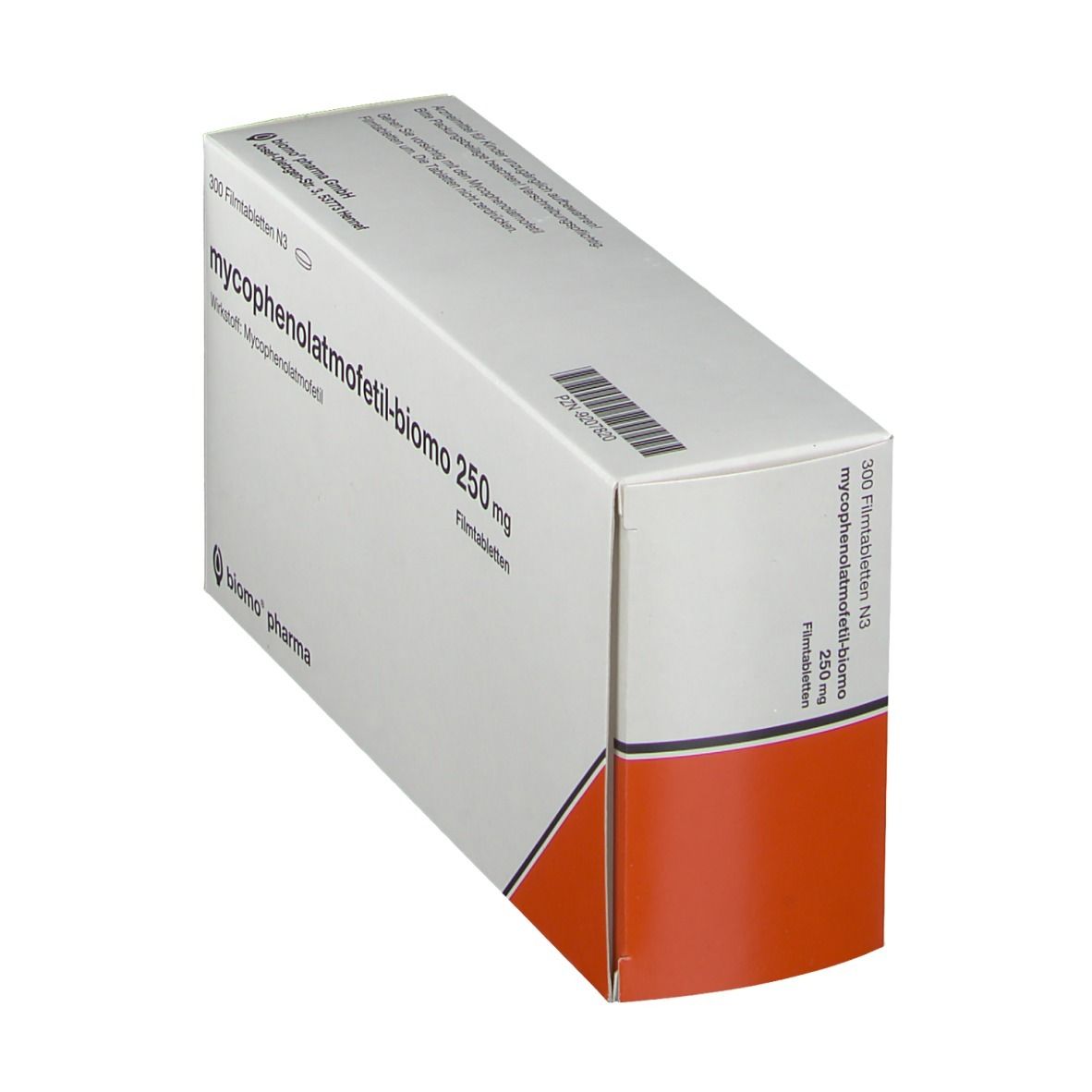 MYCOPHENOLATMOFETIL-biomo 250 mg Filmtabletten 100 St