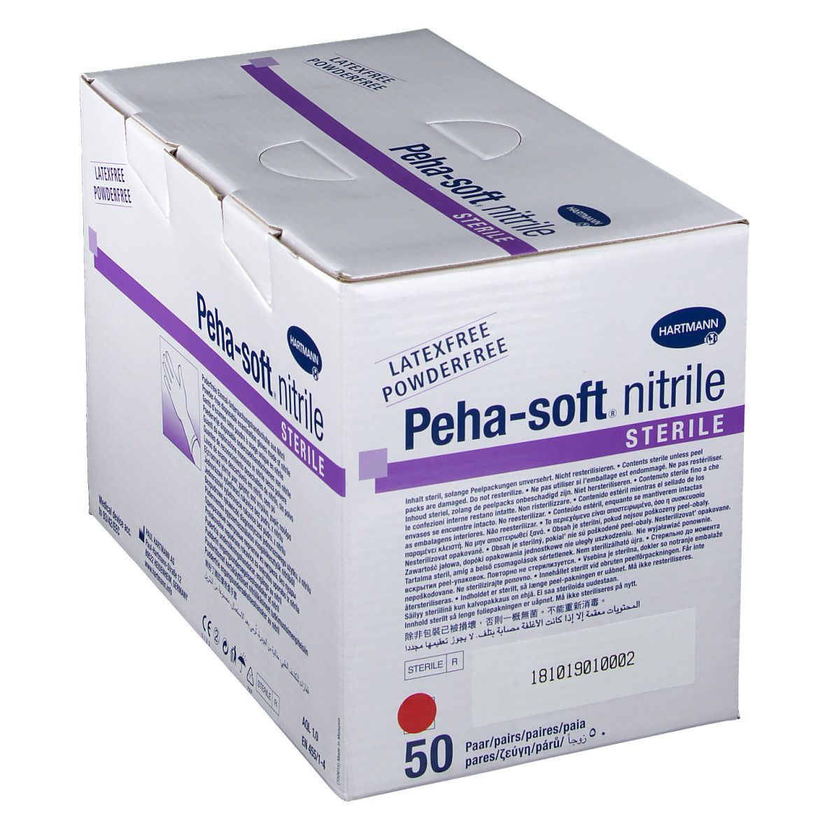 Peha-Soft nitrile Unt.Handsch.steril puderfrei M 50x2 St Handschuhe