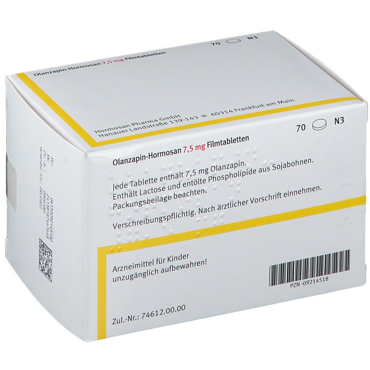 Olanzapin-Hormosan 7,5 mg
