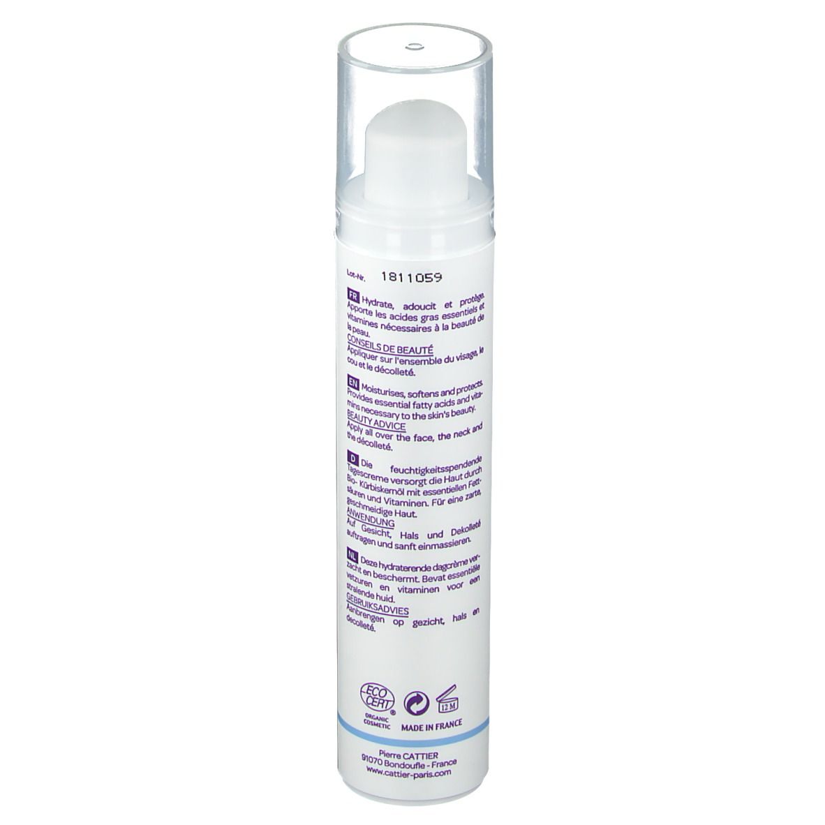 CATTIER Feuchtigkeitsspendende Tagescreme Elixir Végétal - Kürbiskernöl & Kokosbutter