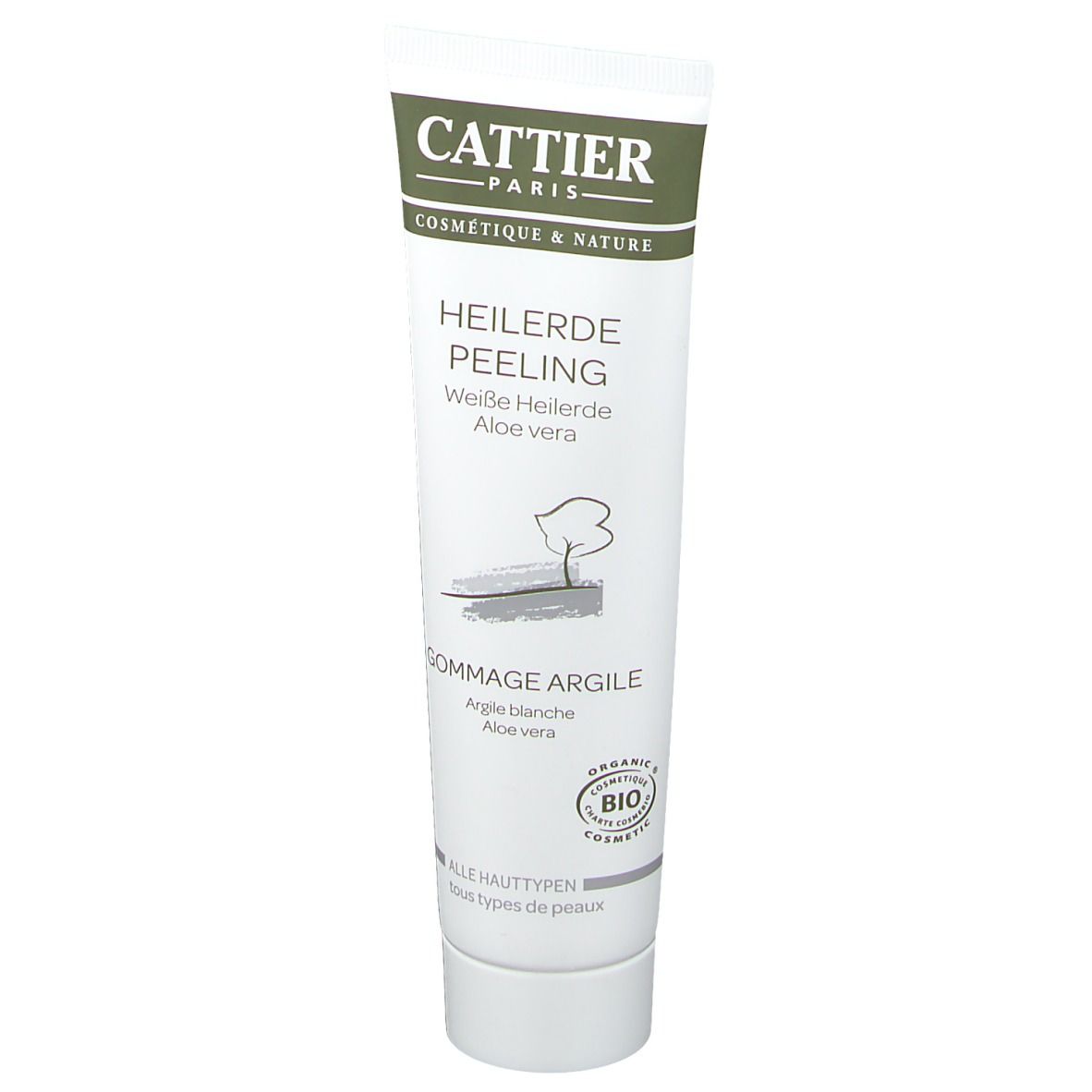 CATTIER Weiße Heilerde Peeling für alle Hauttypen