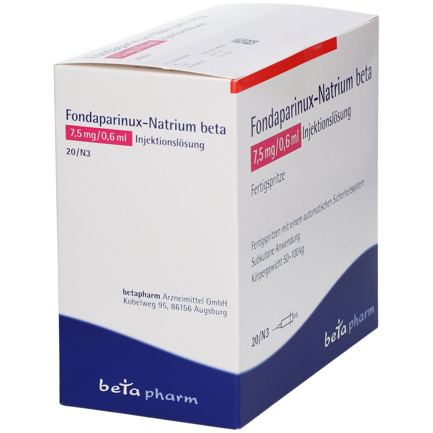 Fondaparinux-Natrium beta 7,5 mg/0,6 ml