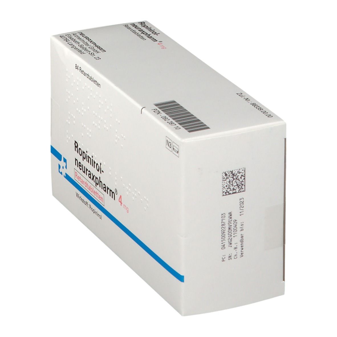 ROPINIROL-neuraxpharm 4 mg Retardtabletten 84 St Retard-Tabletten