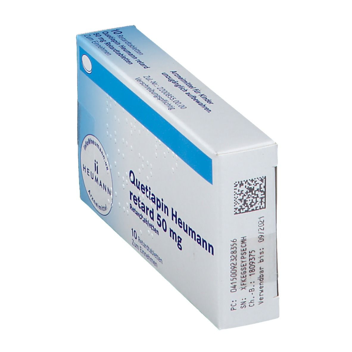 Quetiapin Heumann retard 50 mg Retardtabletten 10 St Retard-Tabletten