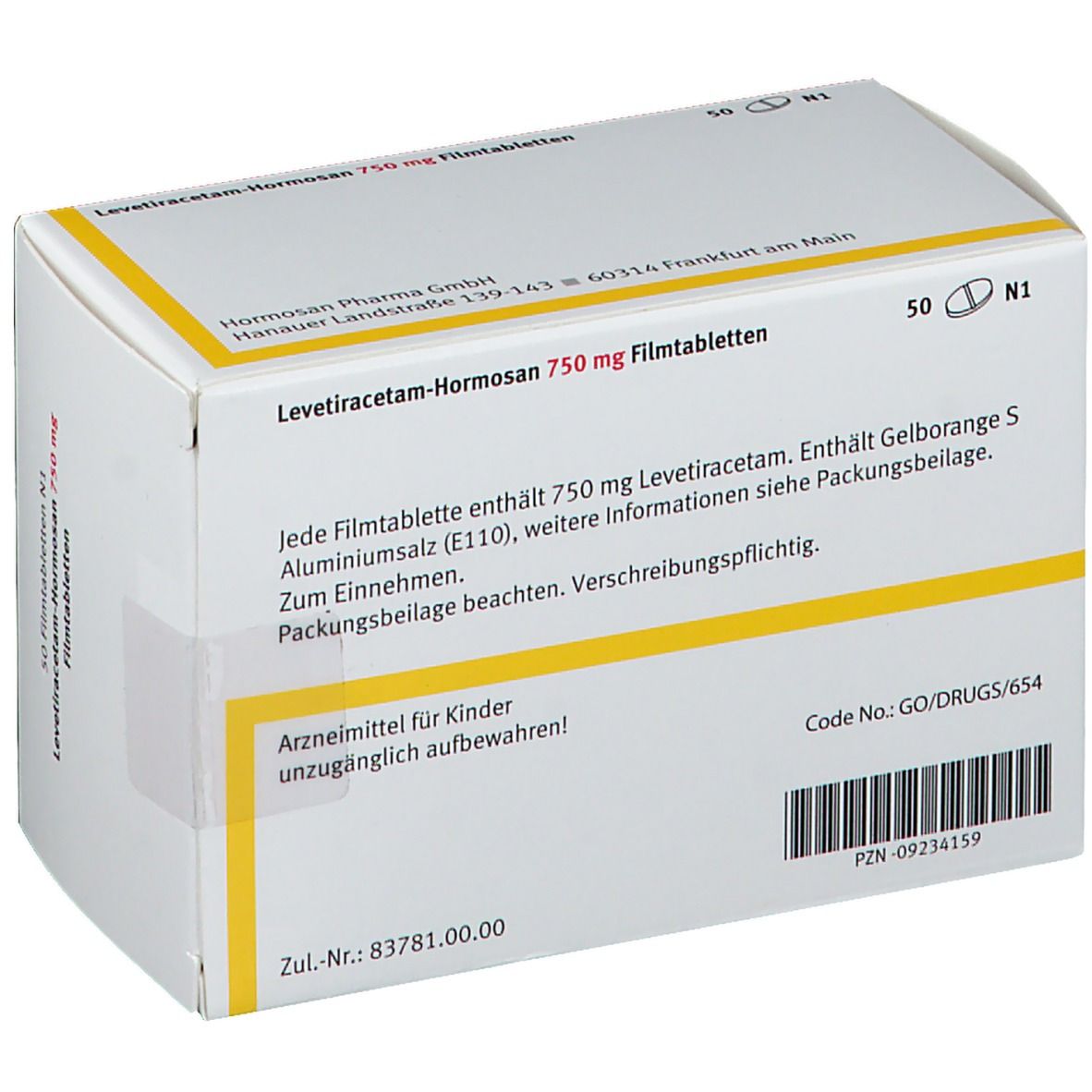 Levetiracetam-Hormosan 750 mg