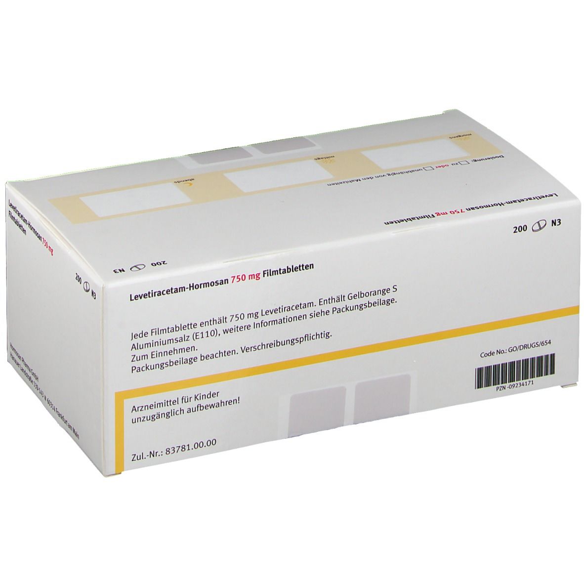 Levetiracetam-Hormosan 750 mg