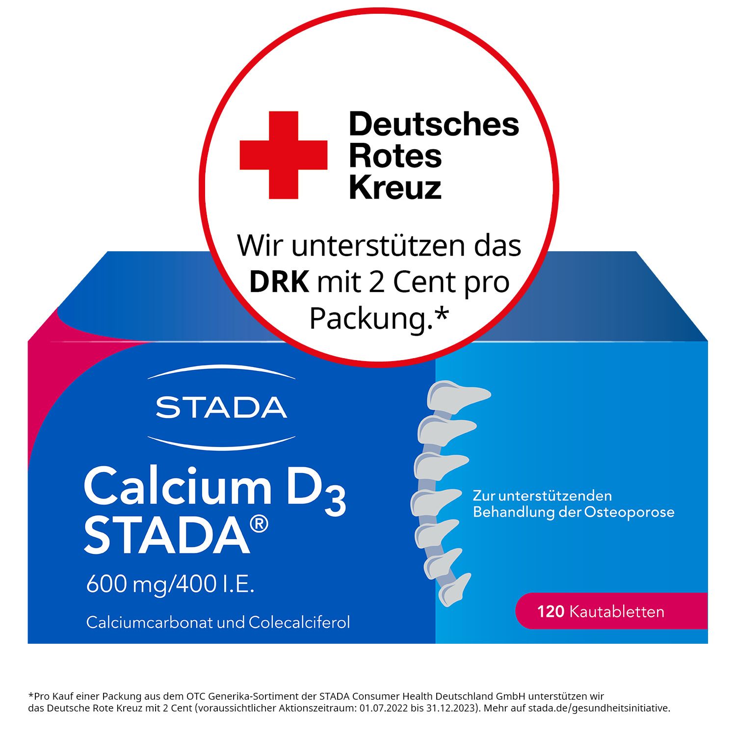 Calcium D3 Stada 600 mg/400 I.e. Kautabletten 120 St