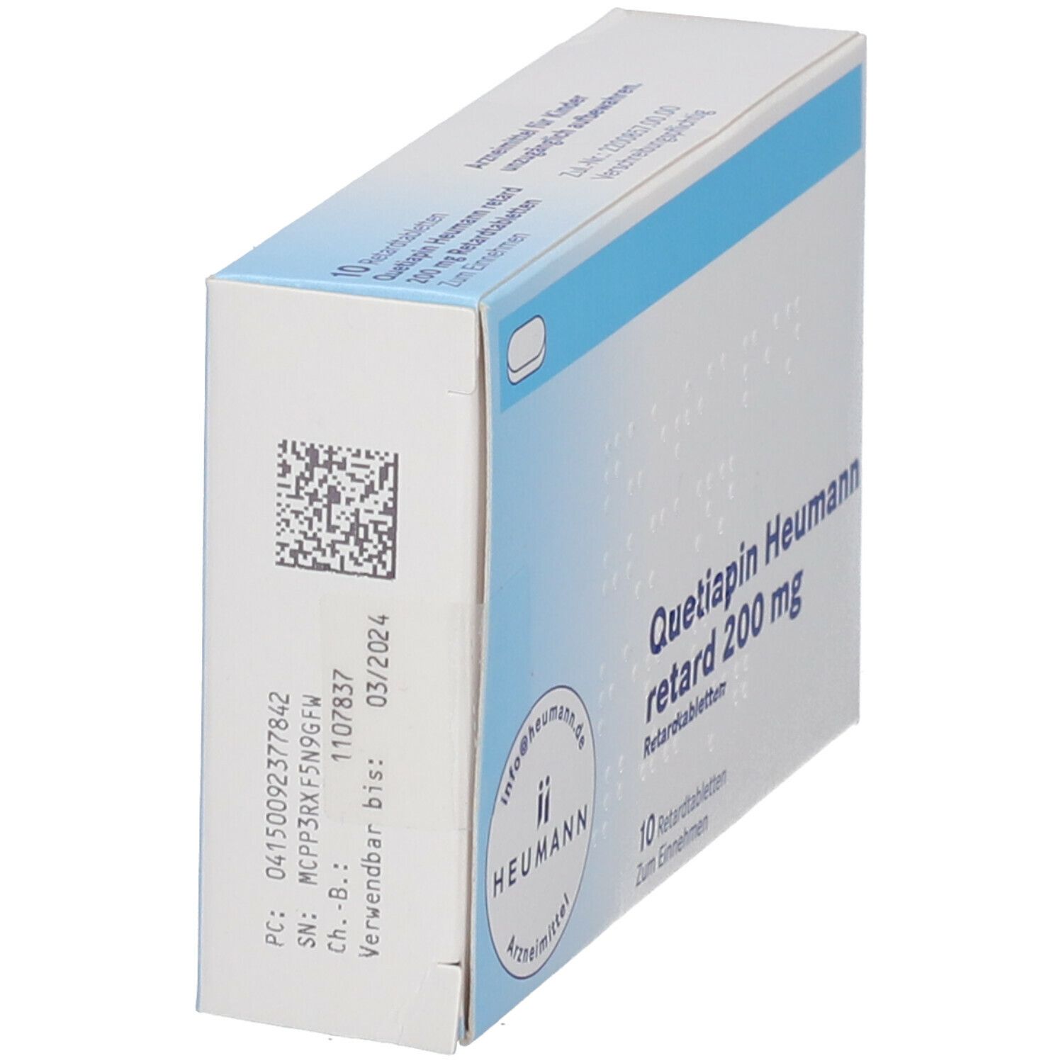 Quetiapin Heumann retard 200 mg Retardtabletten 10 St Retard-Tabletten