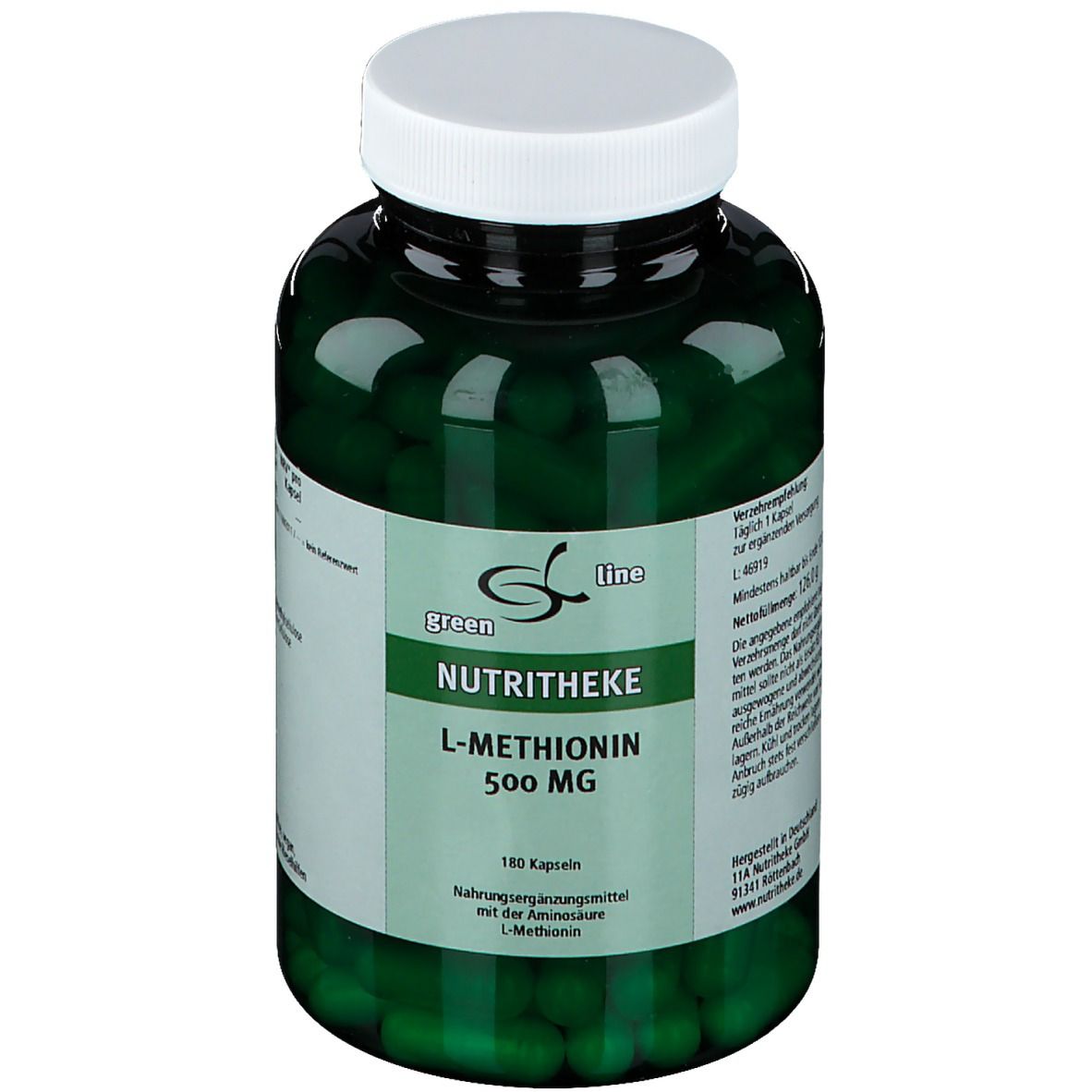 L-Methionin 500 mg Kapseln 180 St