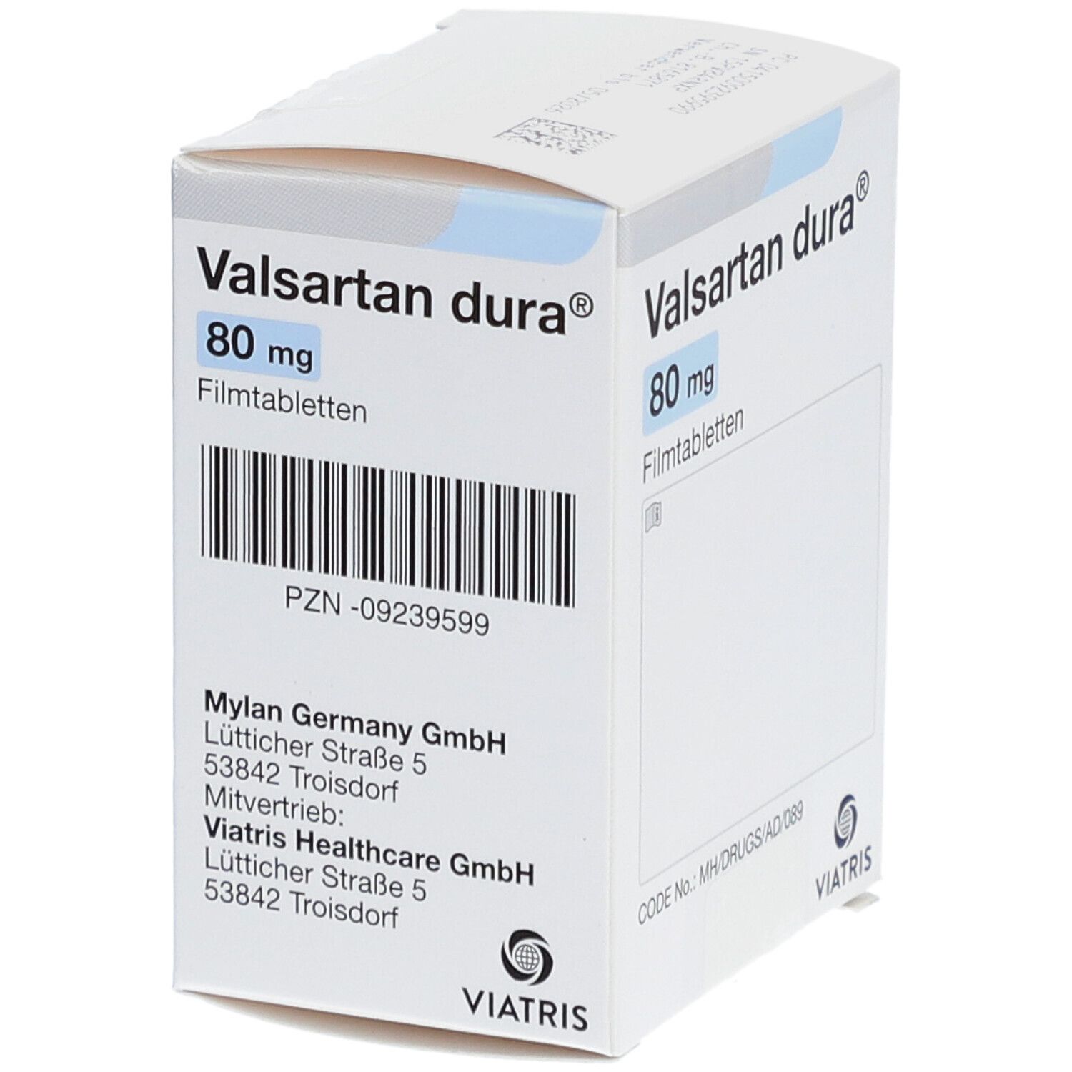 Valsartan dura® 80 mg