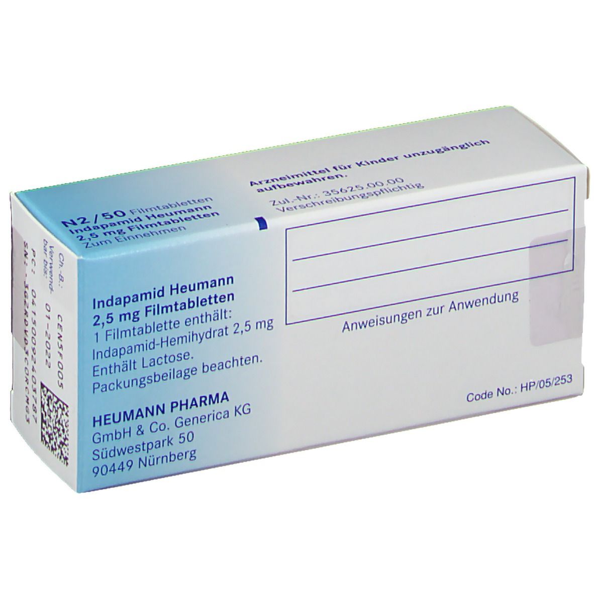 Indapamid Heumann 2,5 mg