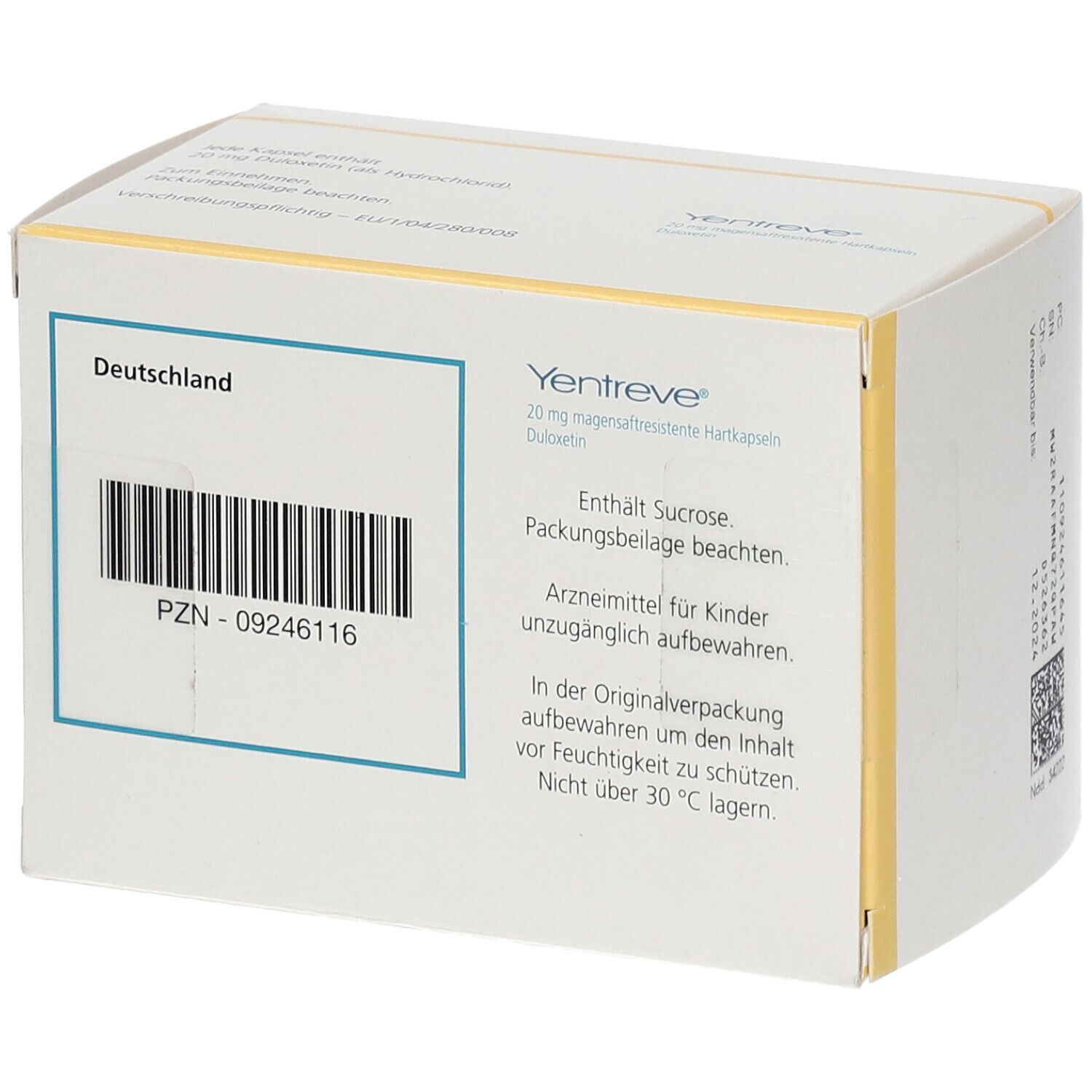 YENTREVE 20 mg magensaftresistente Hartkapseln