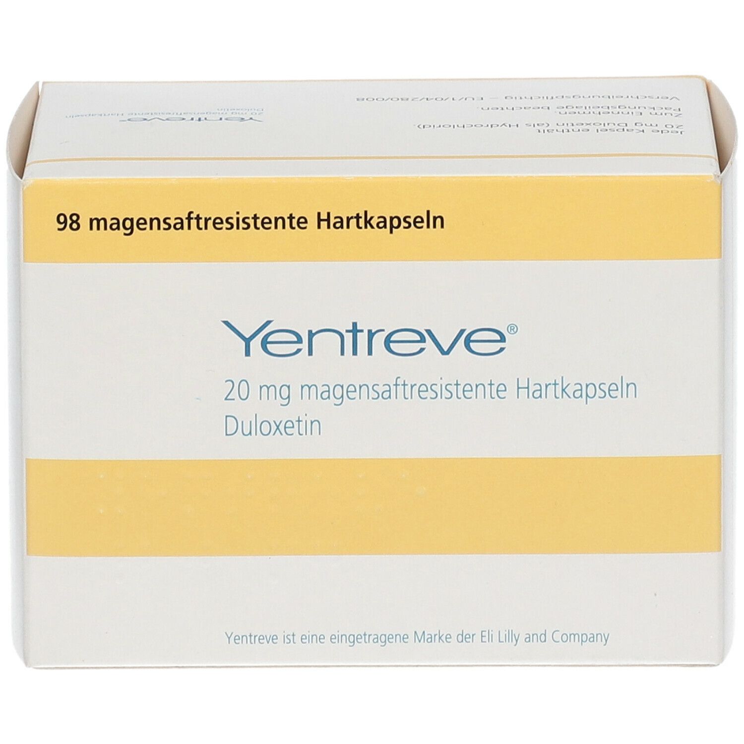 YENTREVE 20 mg magensaftresistente Hartkapseln