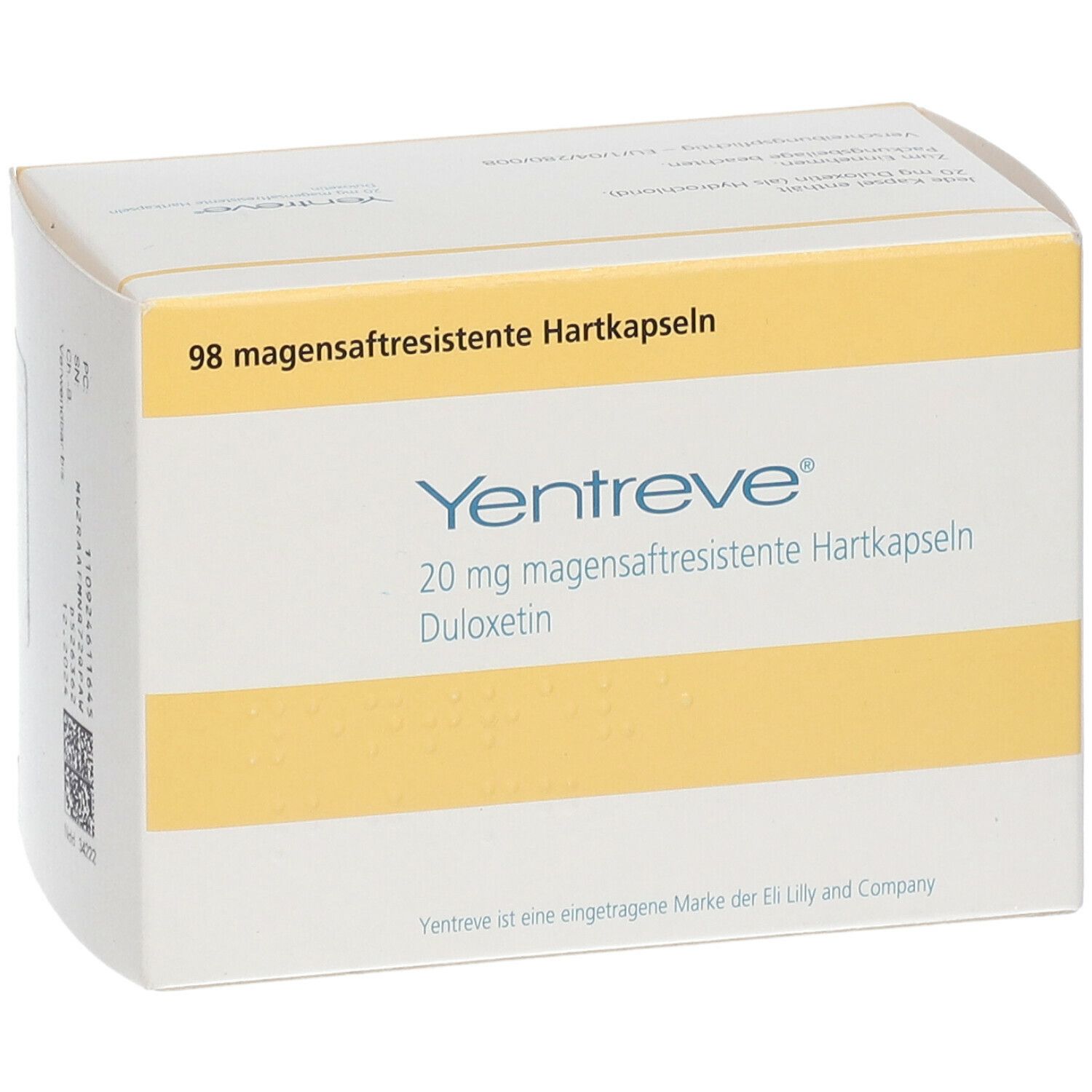 YENTREVE 20 mg magensaftresistente Hartkapseln