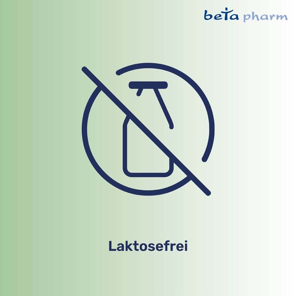 Symbol: Flasche durchgestrichen. Text: Laktosefrei.