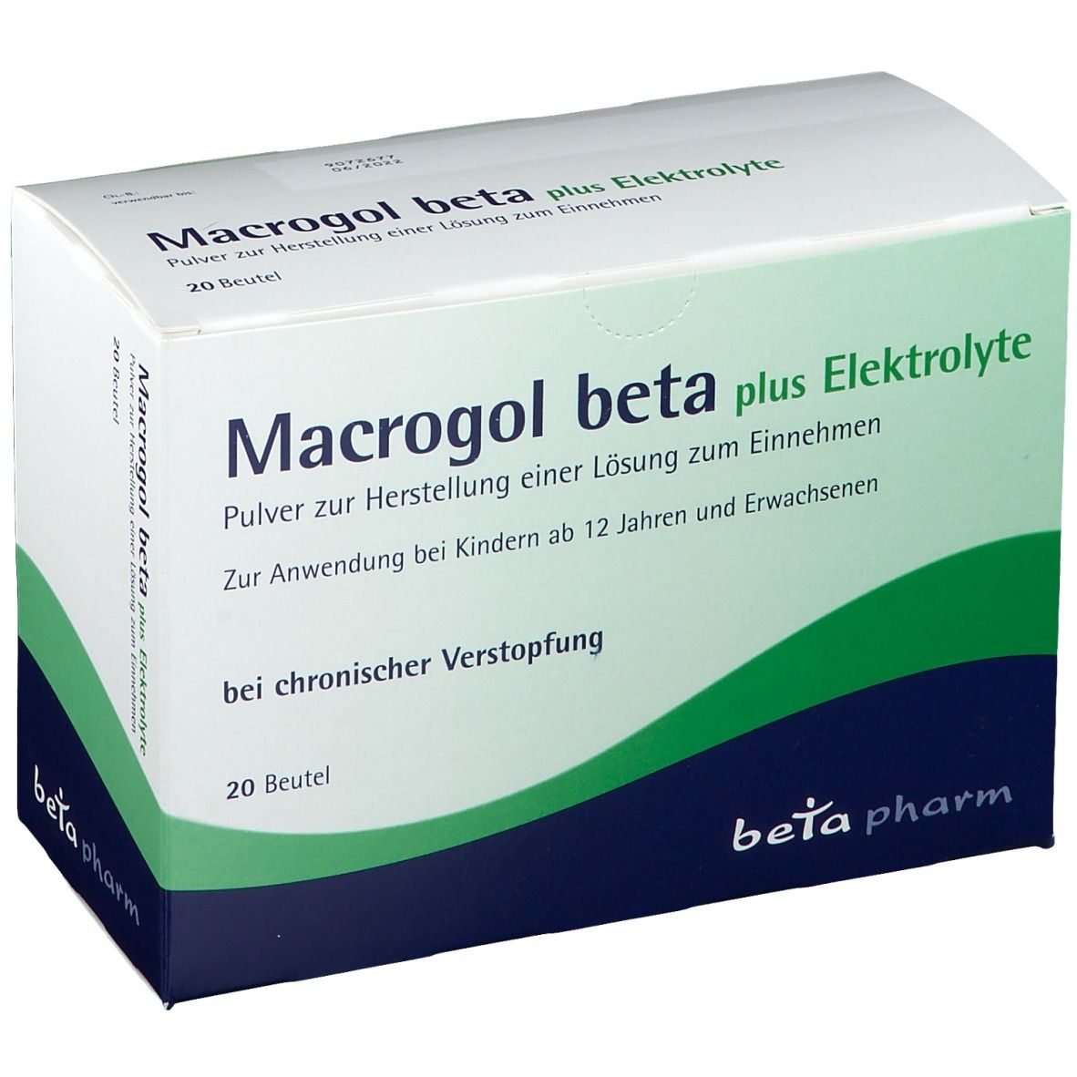 Macrogol beta plus Elektrolyte Plv.z.H.e.L.z.Einn. 20 St Pulver zur Herstellung einer Lösung zum Einnehmen