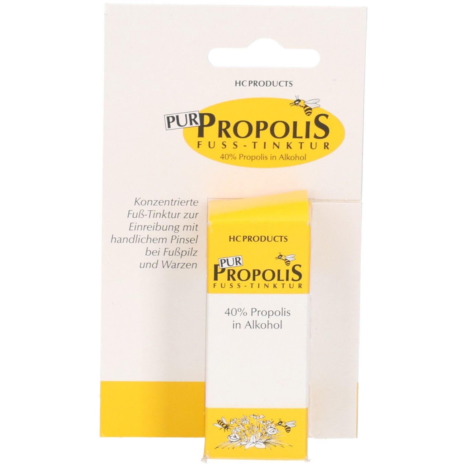 Verpackung mit Propolis Fußtinktur, 40% Propolis in Alkohol, konzentrierte Fuß-Tinktur.
