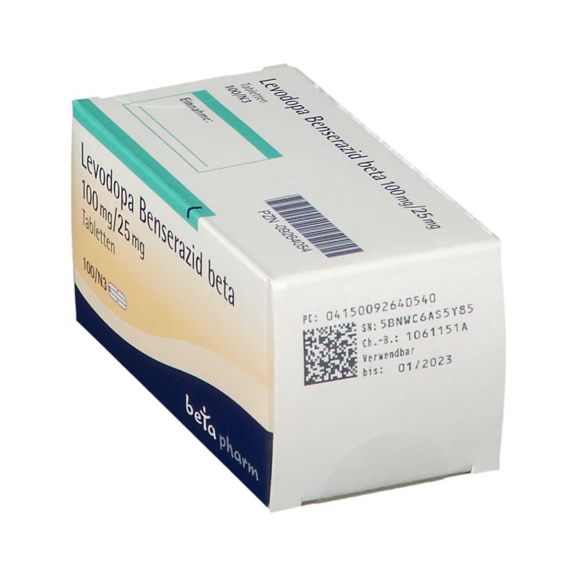 Levodopa Benserazid beta 100 mg/25 mg