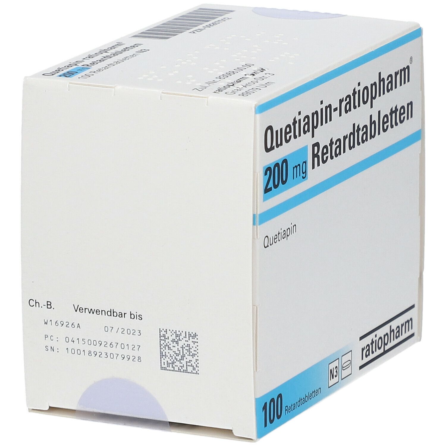 Quetiapin-ratiopharm® 200 mg