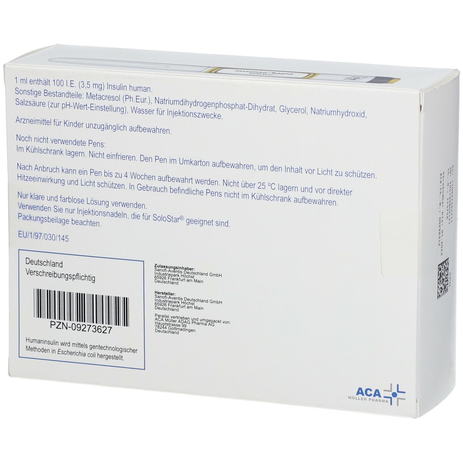 Insuman Rapid 100 I.E./ml SoloStar