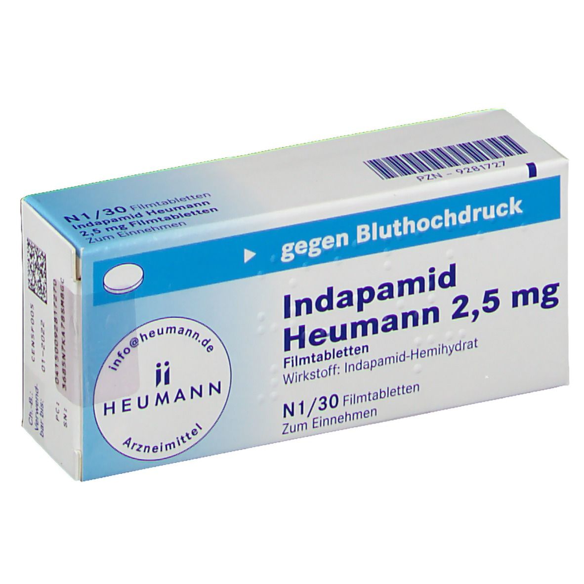 Indapamid Heumann 2,5 mg