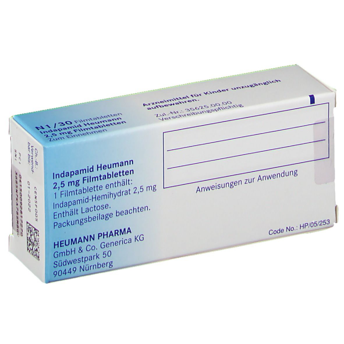 Indapamid Heumann 2,5 mg