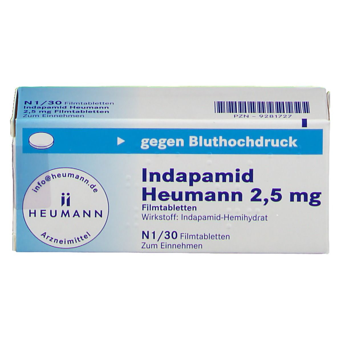 Indapamid Heumann 2,5 mg