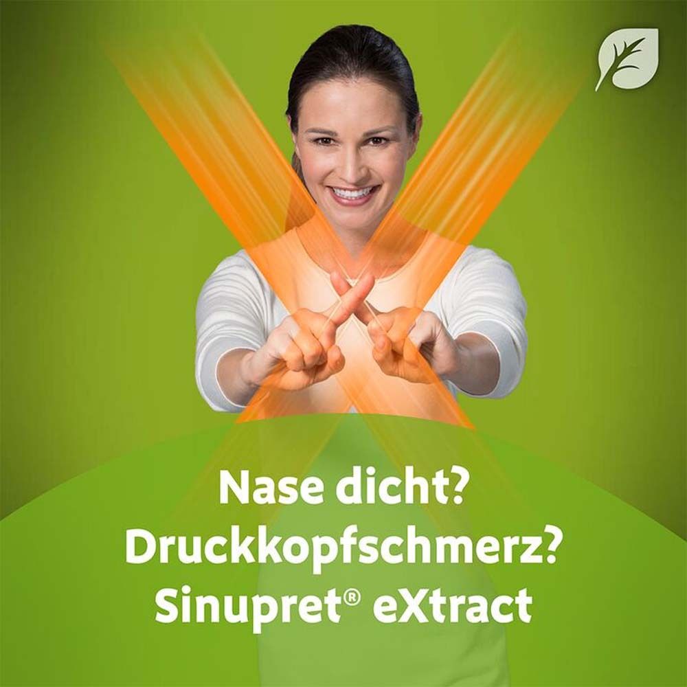Sinupret® eXtract löst den Schleim, öffnet die Nase, befreit den Kopf