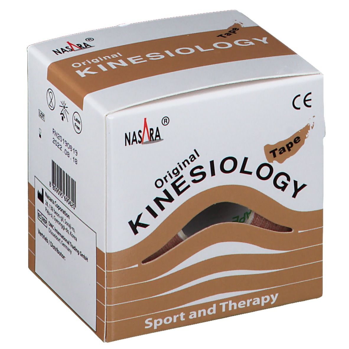 Nasara® Kinesiology-Tape classic 5 cm x 5 m Rolle Beige