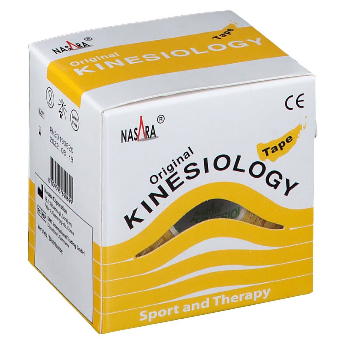 Nasara® Kinesiology-Tape classic 5 cm x 5 m Rolle Gelb