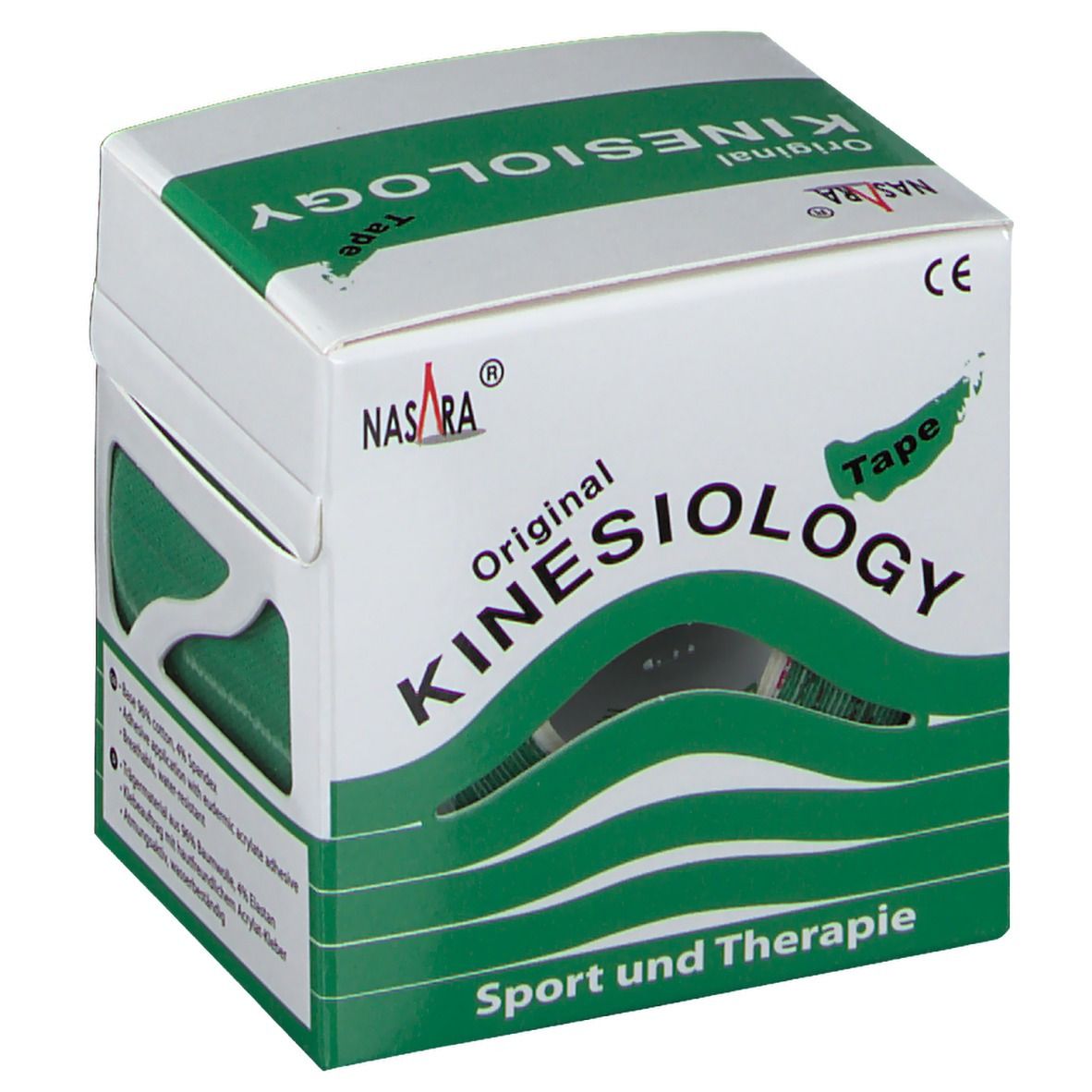Nasara® Kinesiology-Tape classic 5 cm x 5 m Rolle Grün
