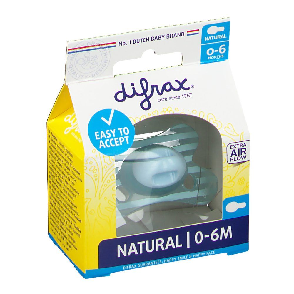 difrax® Schnuller Combi 0-6 Monate (Farbe/Motiv nicht wählbar)
