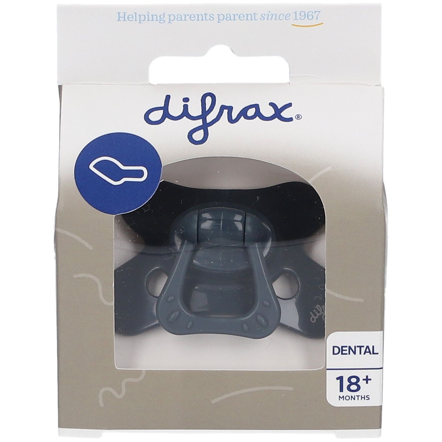 difrax® Schnuller Dental 18+ Monate (Farbe/Motiv nicht wählbar)