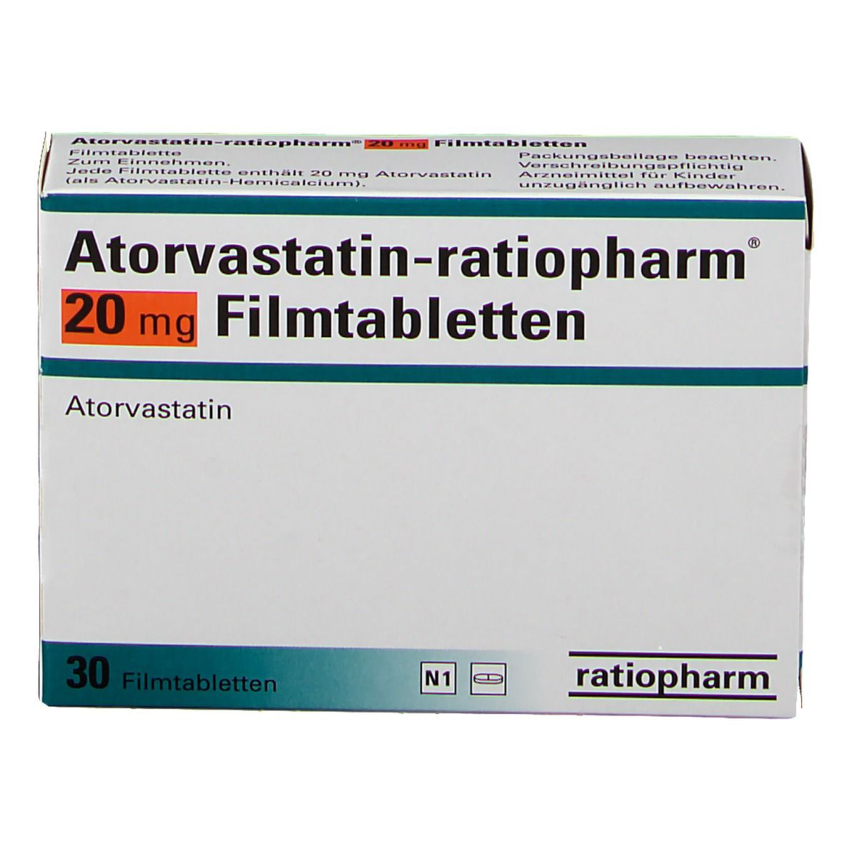 Atorvastatin-ratiopharm® 20 mg