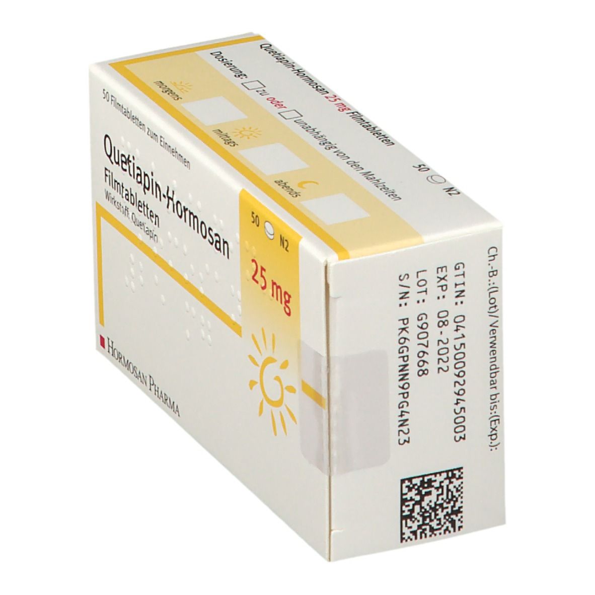 Quetiapin Hormosan 25 mg Filmtabletten 50 St