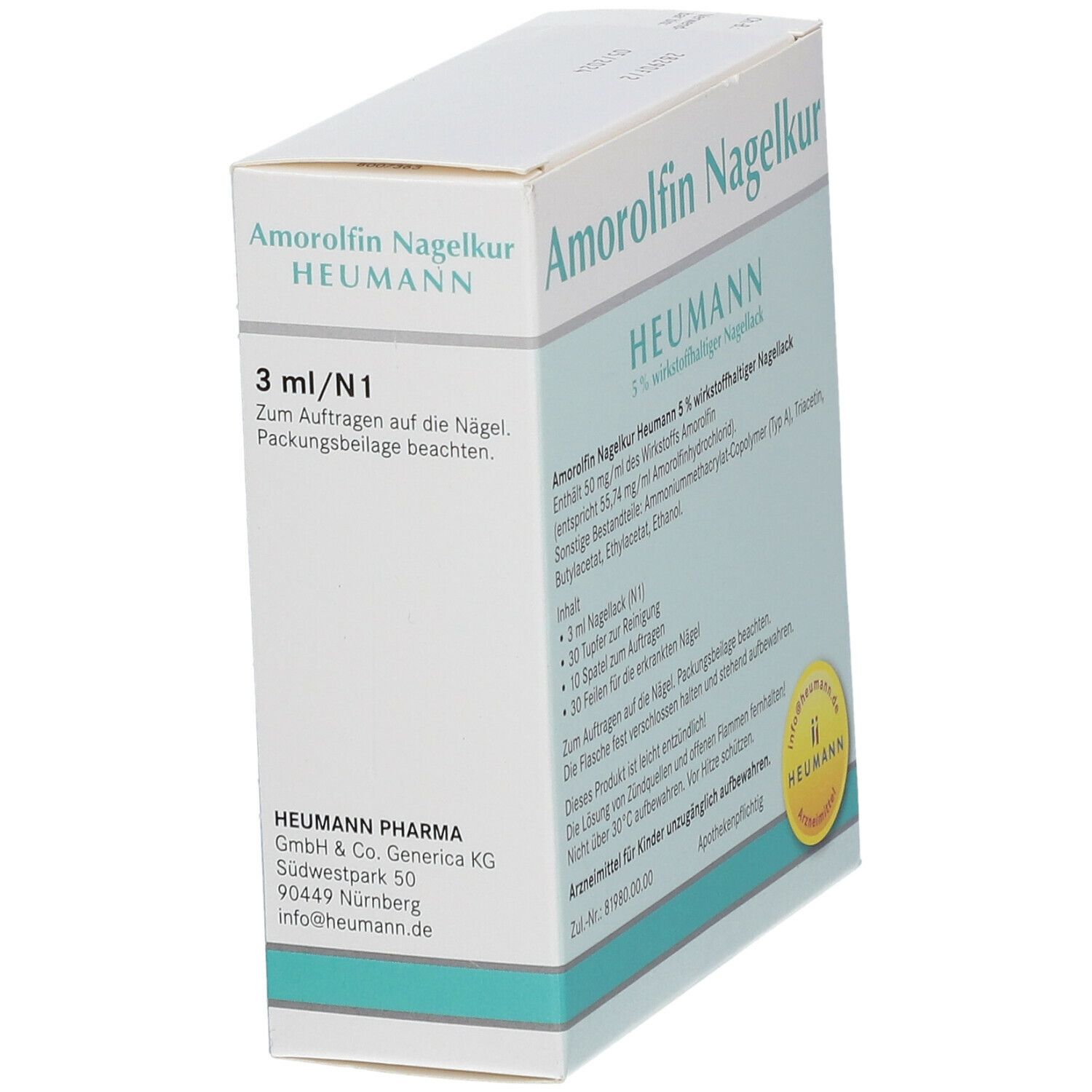 Amorolfin Nagelkur Heumann 5% wirkstoffhaltiger Nagellack