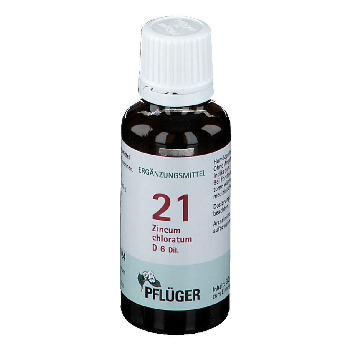 Biochemie Pflüger 21 Zincum chloratum D 6 Tropfen