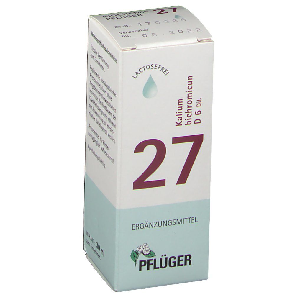 Biochemie Pflüger 27 Kalium bichromicum D 6 Tropf. 30 ml Tropfen